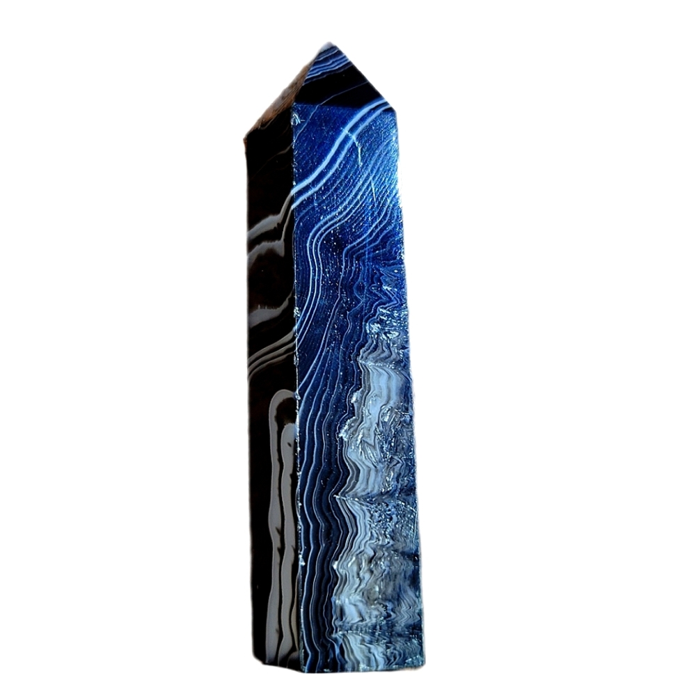 Small Banded Black Onyx Tower
